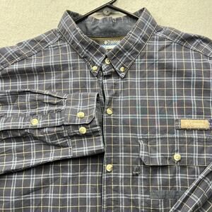 Columbia PHG Button Up Shirt Men’s XL Plaid Long Sleeve Outdoor Hunting Hiking